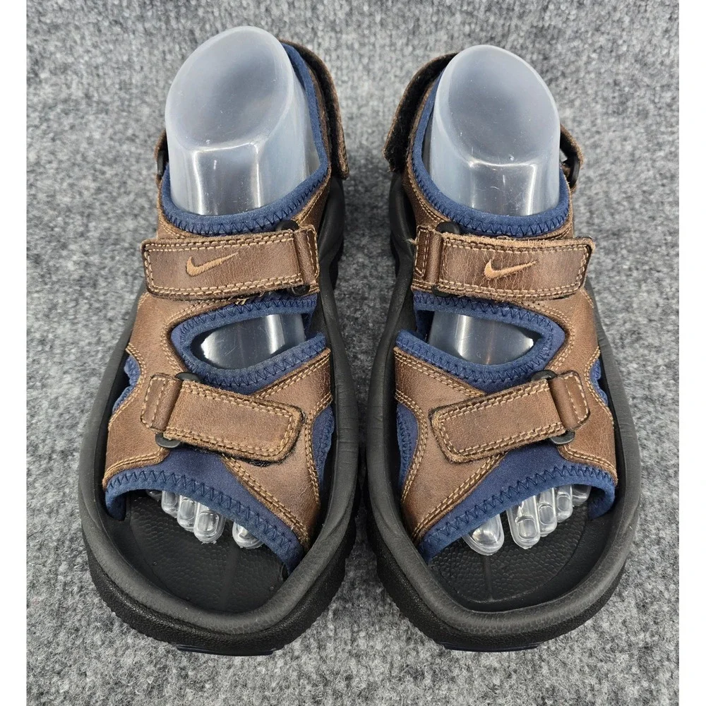 Nike Air Golf Sandals Womens 9 Brown Leather Spiked Strappy Sport 302135-221